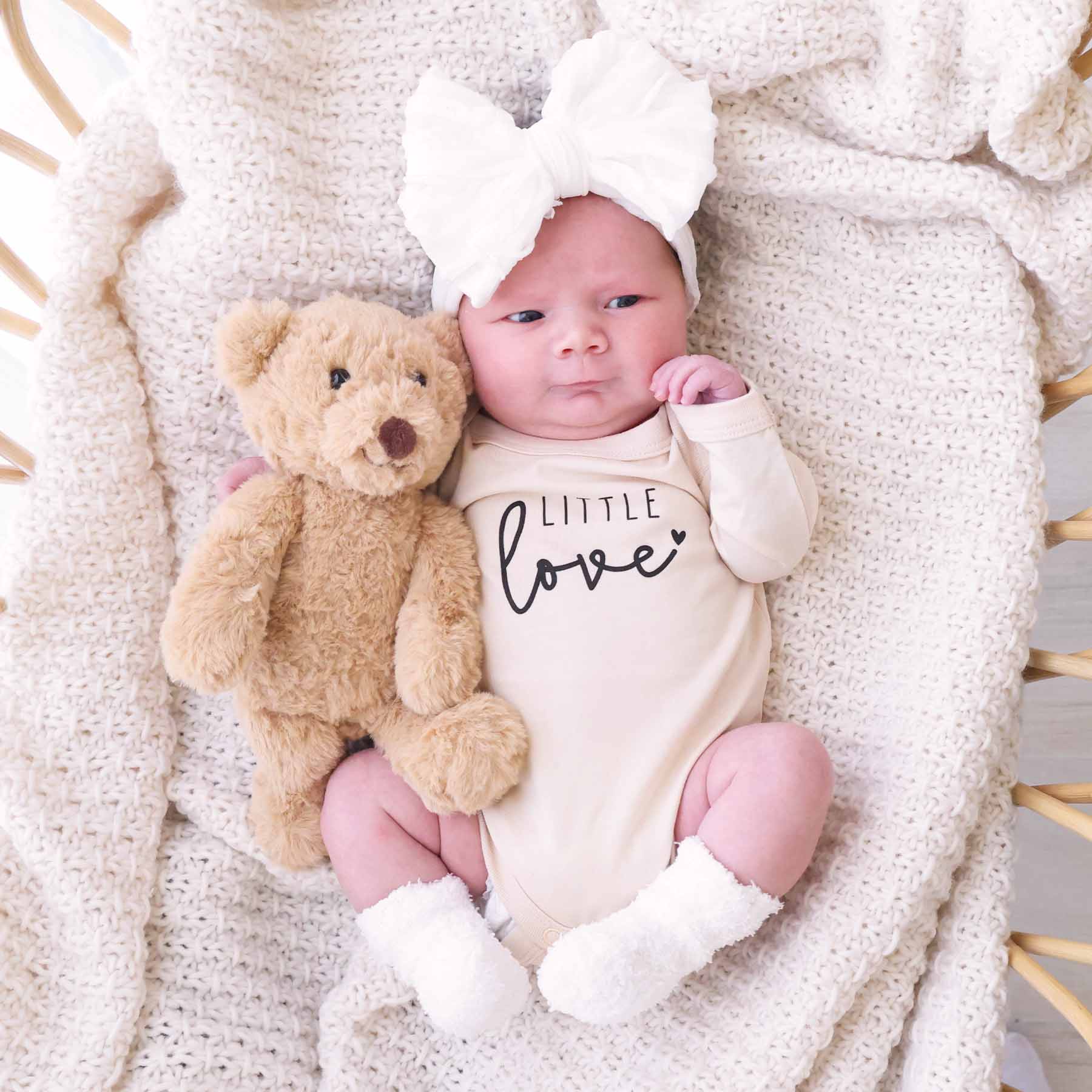 Little Love Long Sleeve Graphic Bodysuit | Natural - Image 4