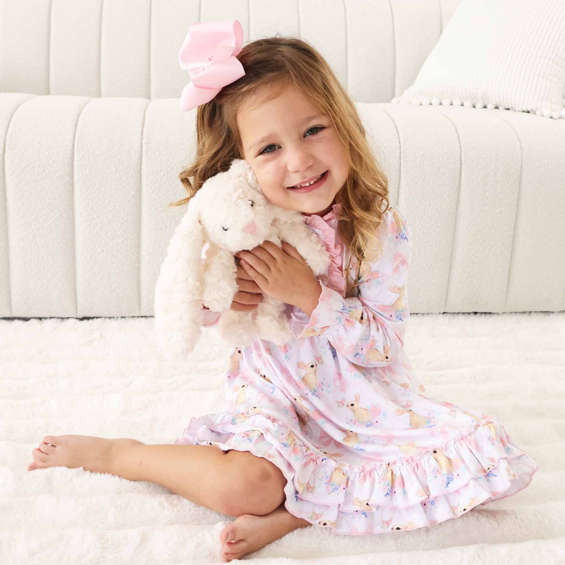 Long Sleeve Princess Ruffle Nightgown | Bunny Bow Dreams - Image 4