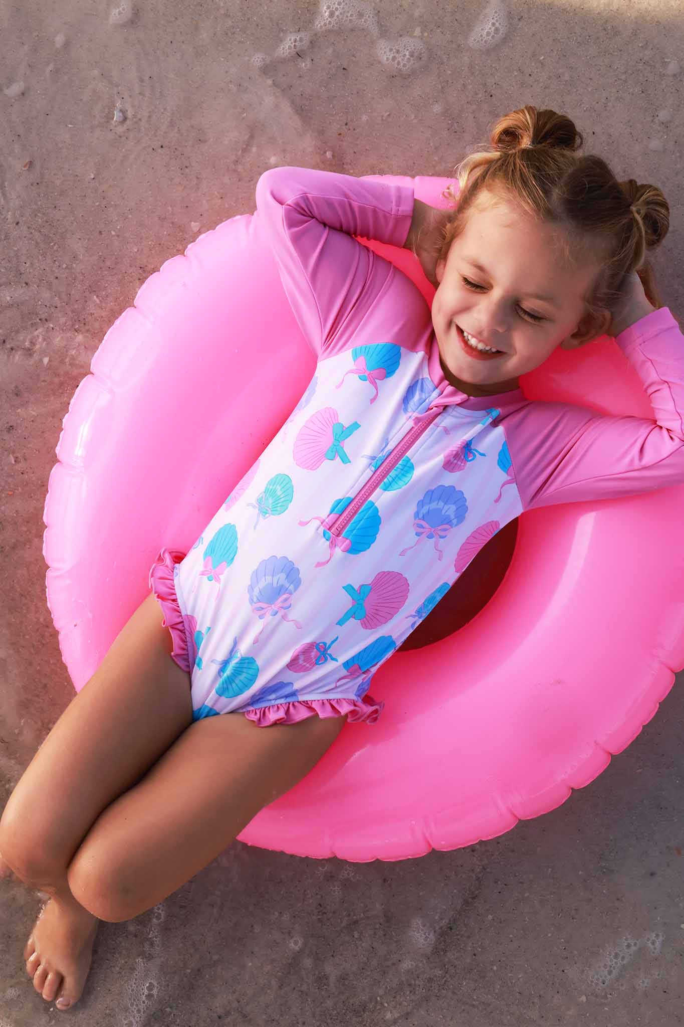 Long Sleeve Rash Guard with Front Zipper | Seaside Sweetie - Image 14