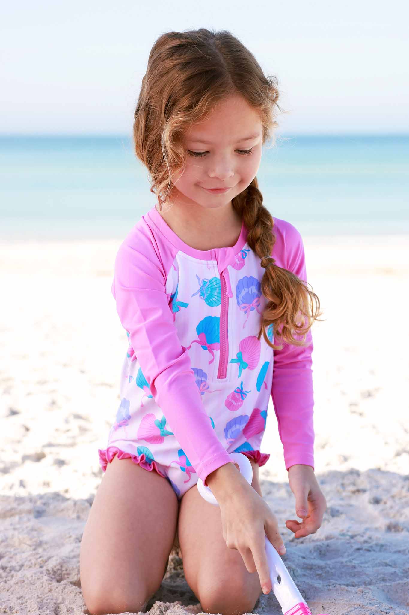 Long Sleeve Rash Guard with Front Zipper | Seaside Sweetie - Image 18