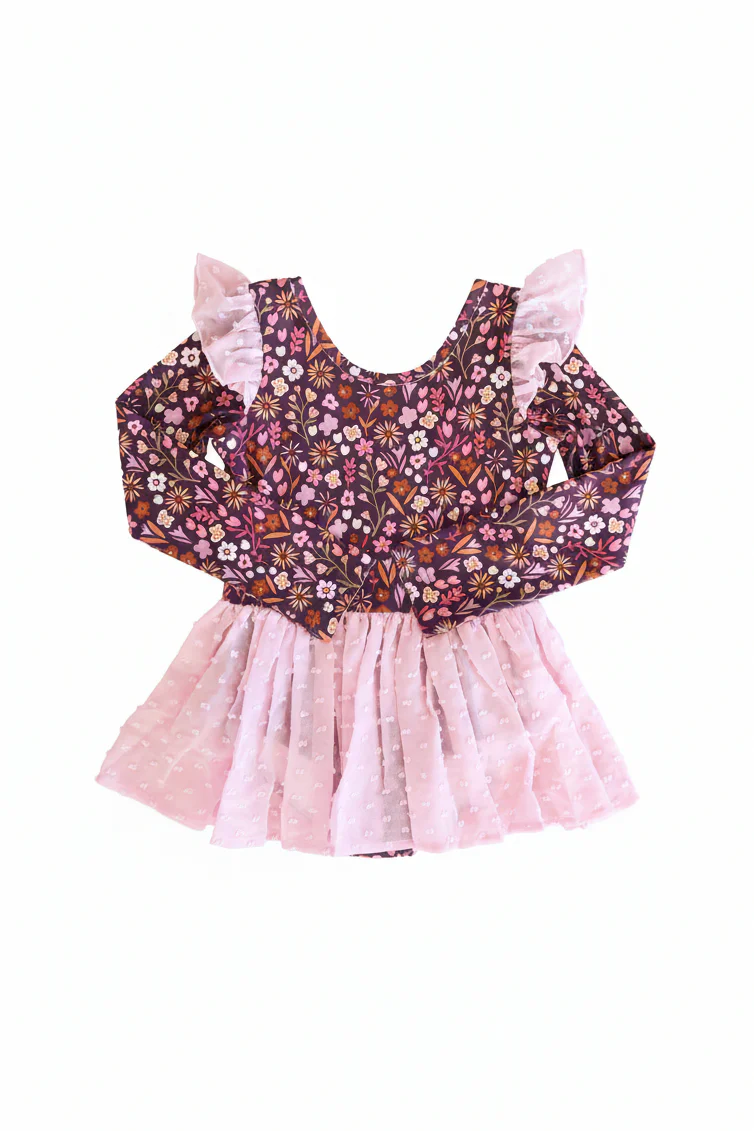 Long Sleeve Swiss Dot Leotard | Sugar Plum - Image 2