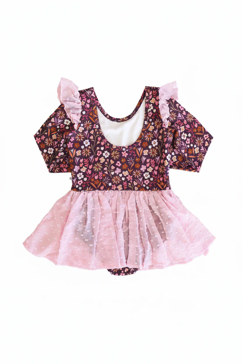 Long Sleeve Swiss Dot Leotard | Sugar Plum - Image 6