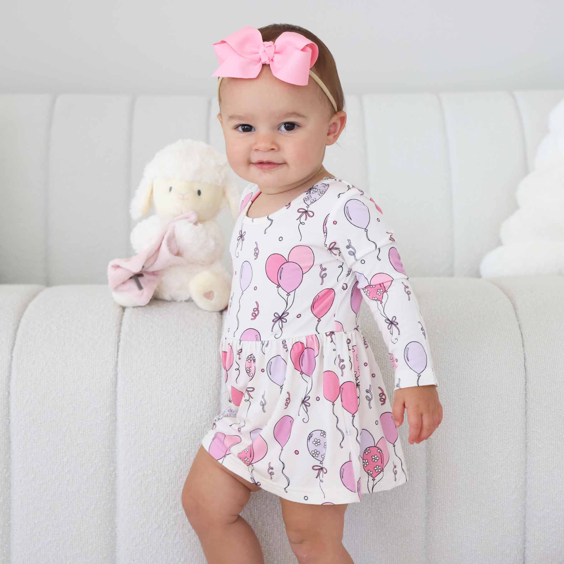 Long Sleeve Twirl Bodysuit | Party Time Pink - Image 11