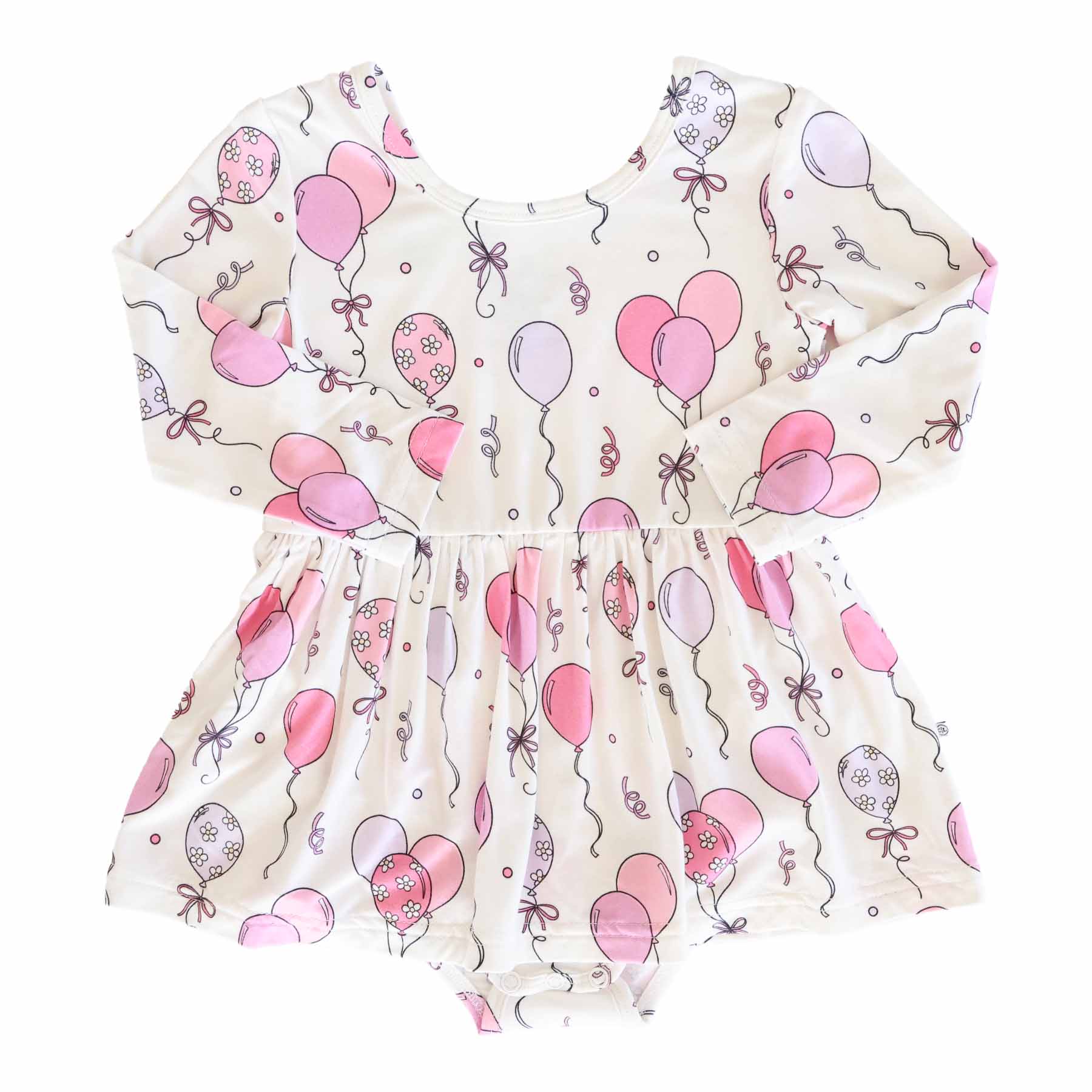 Long Sleeve Twirl Bodysuit | Party Time Pink - Image 2