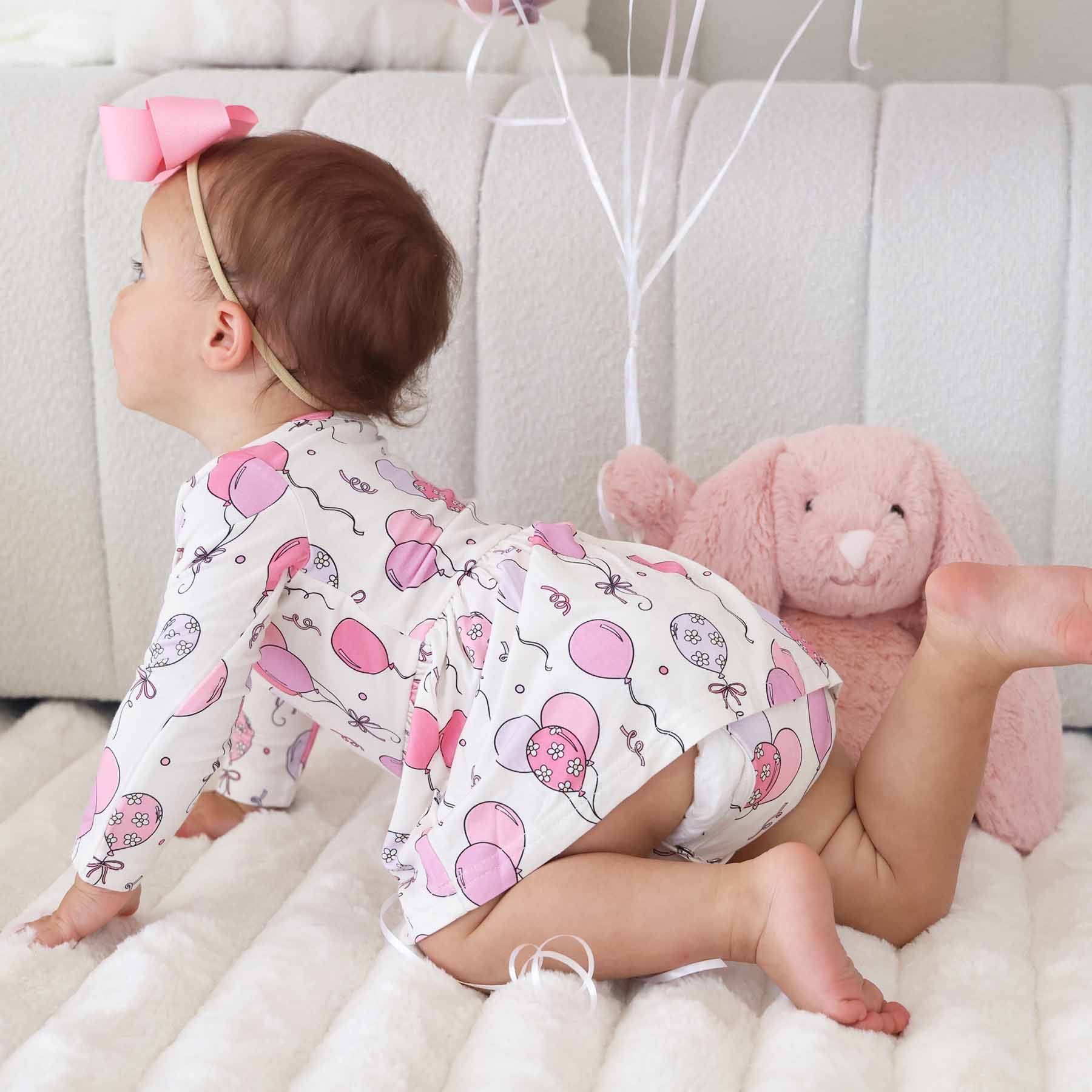 Long Sleeve Twirl Bodysuit | Party Time Pink - Image 4