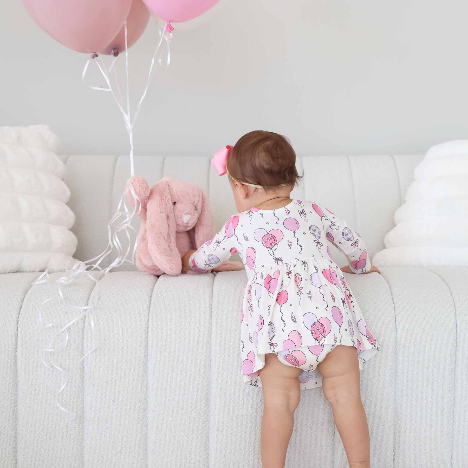 Long Sleeve Twirl Bodysuit | Party Time Pink - Image 9