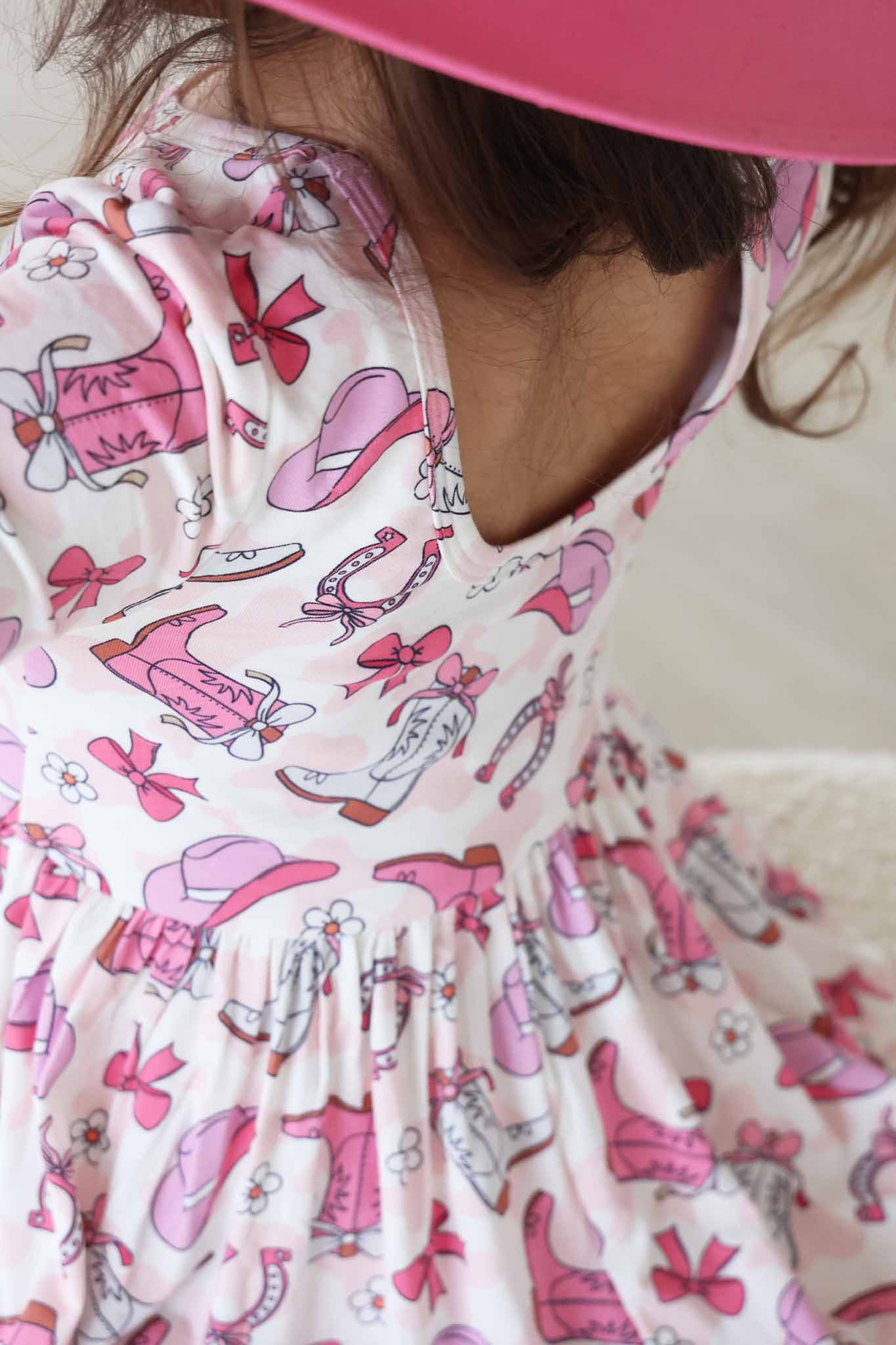 Long Sleeve Twirl Dress | Rodeo Dreams Pink - Image 11