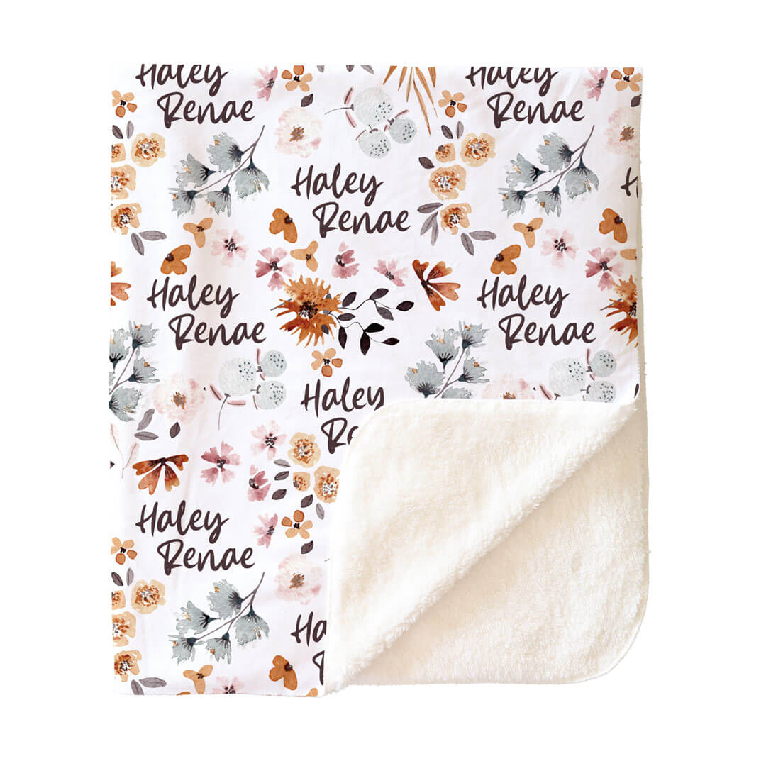 Lorelai's Floral Personalized Kids Blanket - Image 2