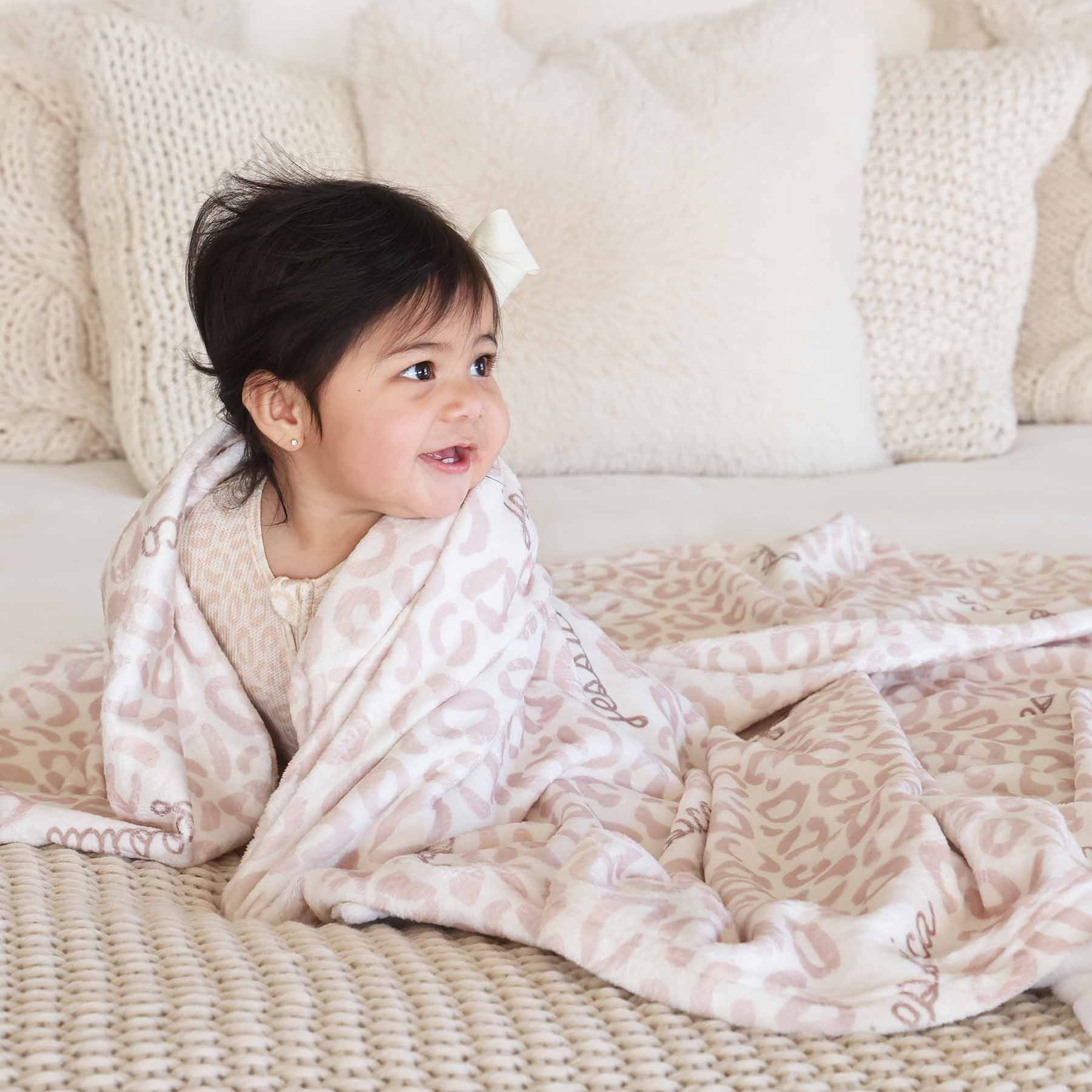 Lovely Leopard Personalized Kids Blanket - Image 6