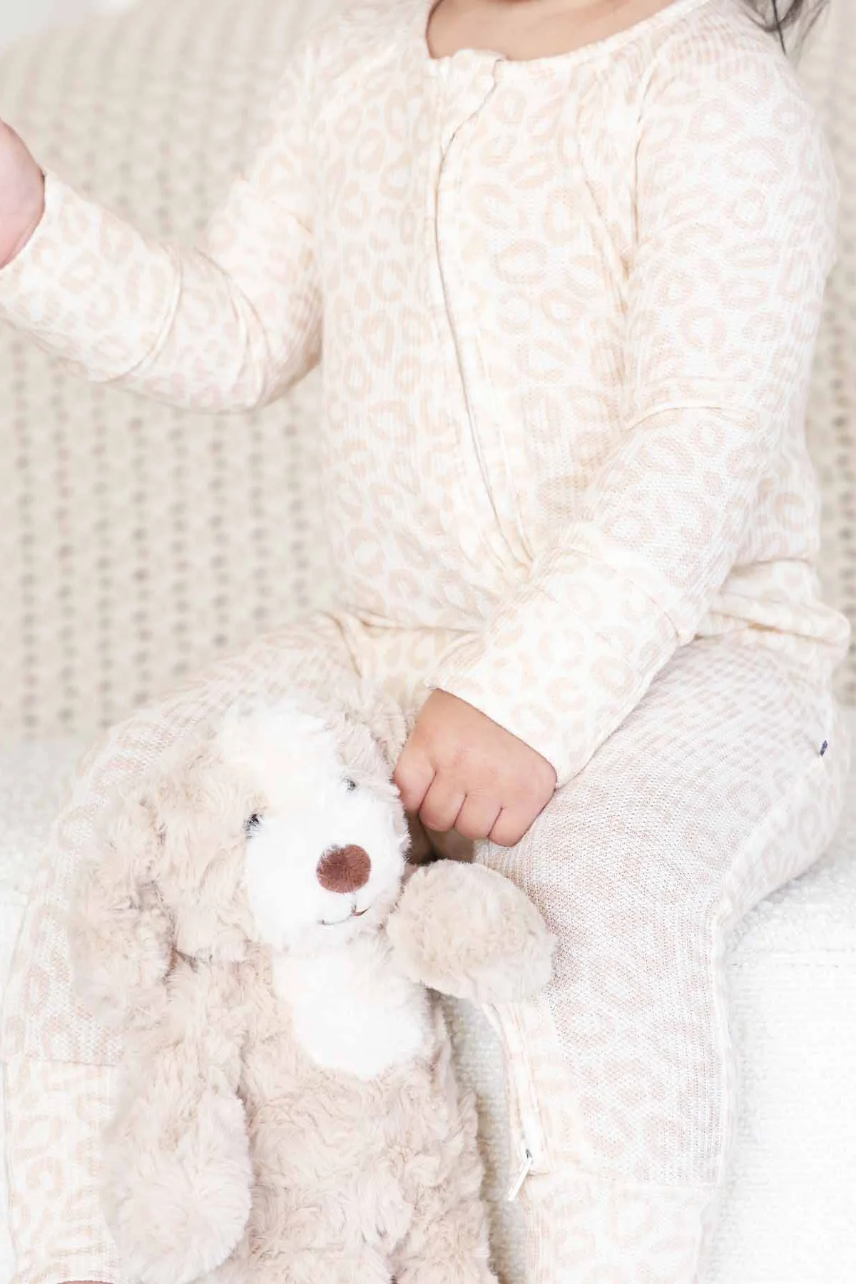 Lovely Leopard Bamboo Waffle Convertible Zip Romper - Image 3