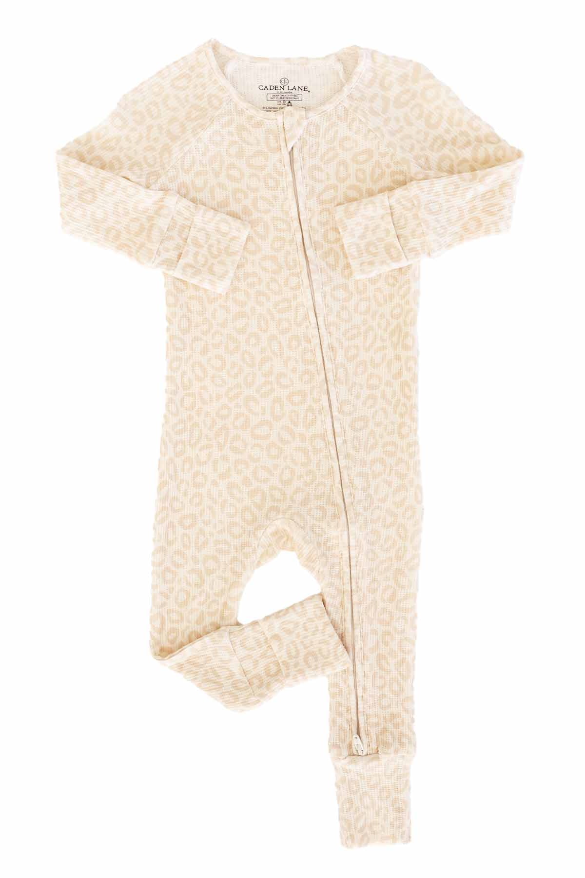 Lovely Leopard Bamboo Waffle Convertible Zip Romper - Image 5