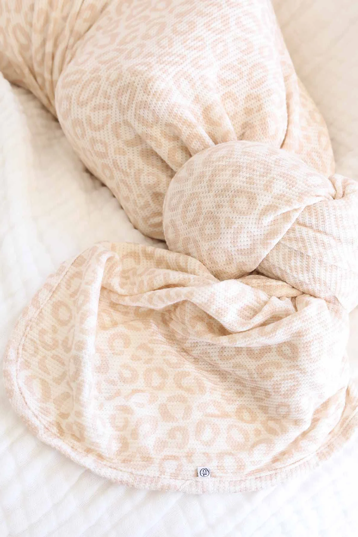 Lovely Leopard Bamboo Waffle Oversized Swaddle Blanket - Image 3