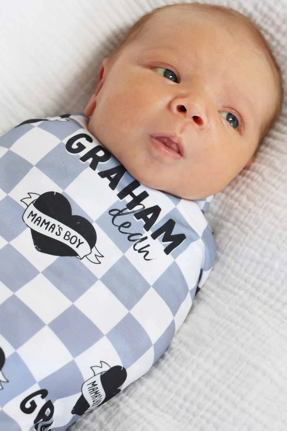 Mama's Boy Personalized Swaddle Blanket - Image 3