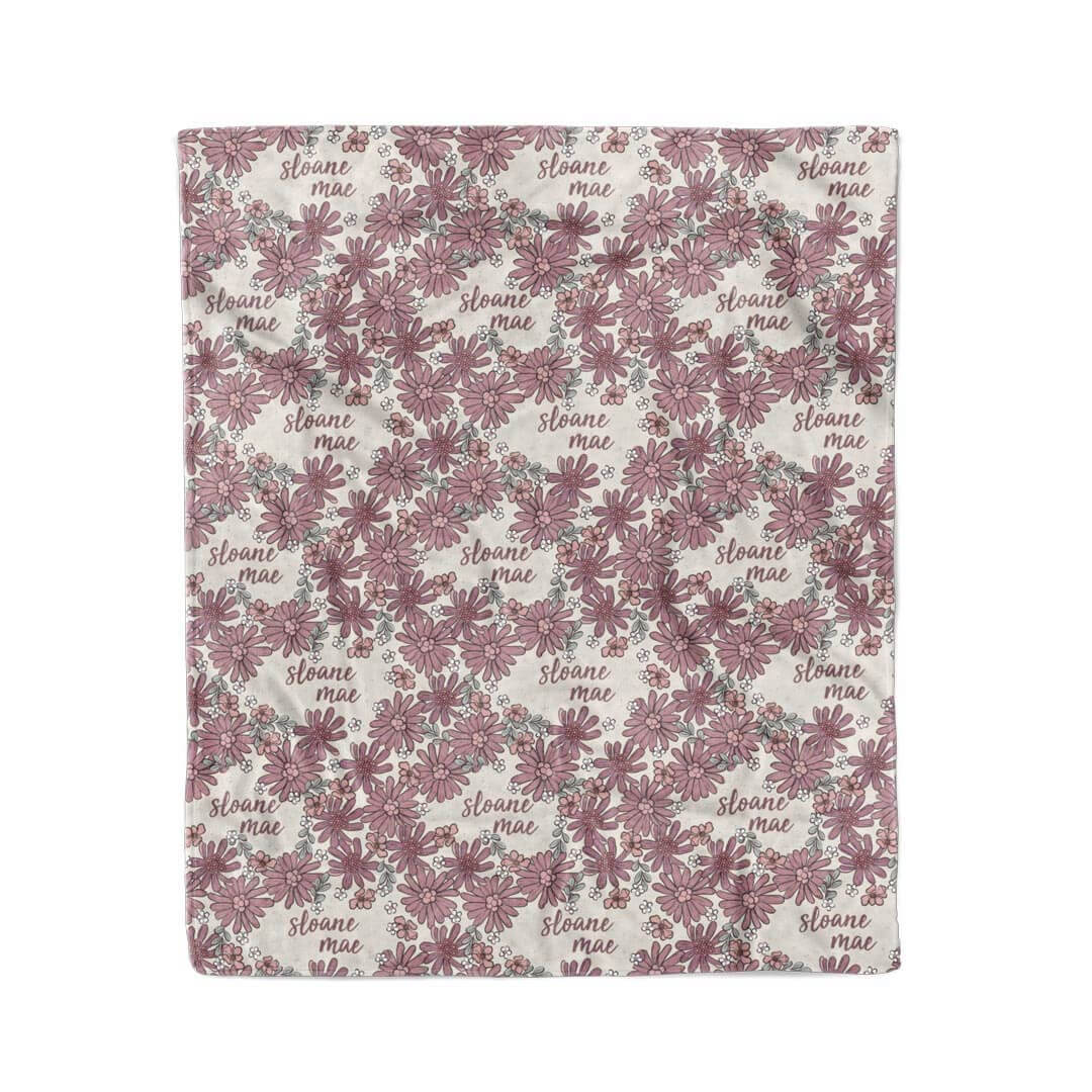 Maya's Moody Floral Personalized Kids Blanket - Image 2