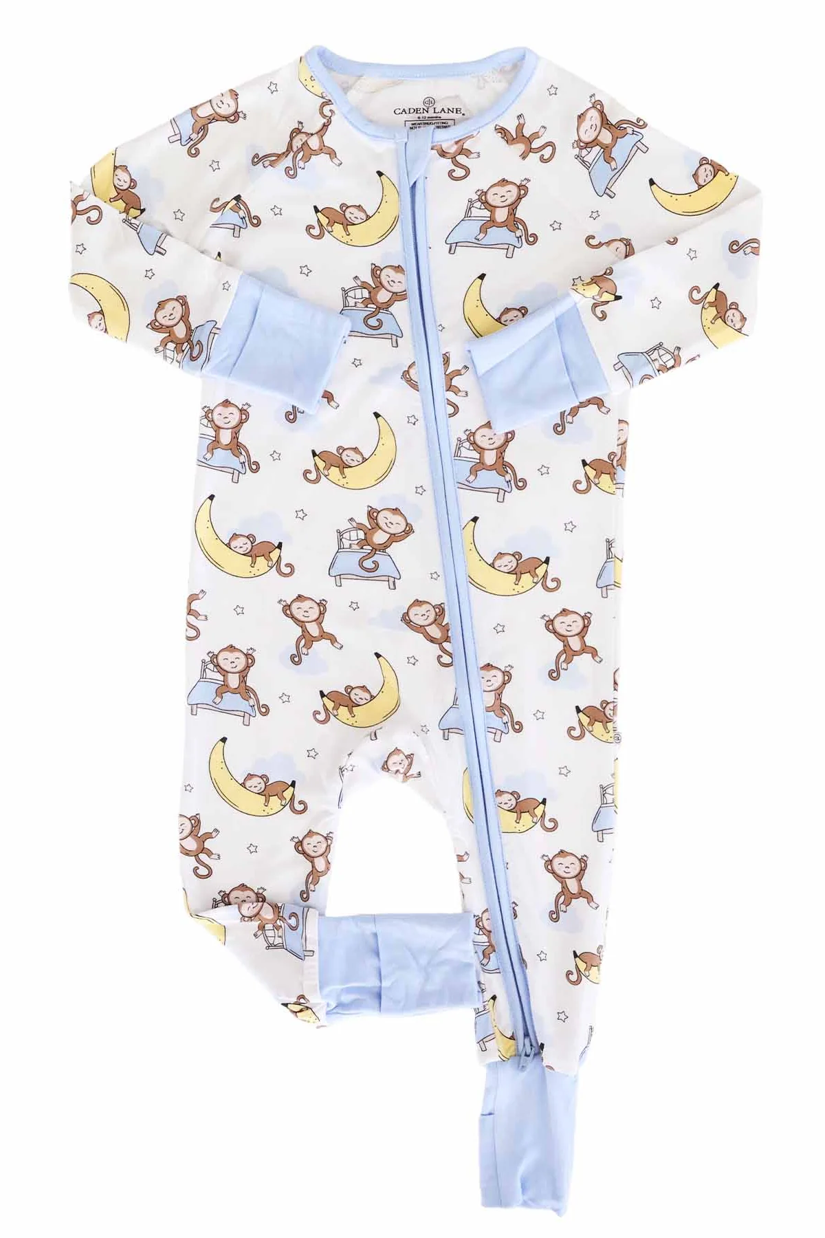 Monkey See, Monkey Snooze Convertible Zip Romper - Image 6