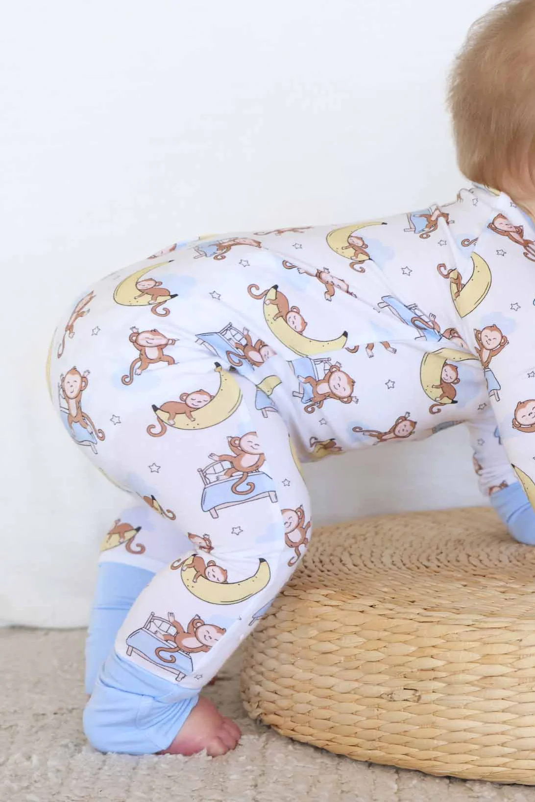 Monkey See, Monkey Snooze Convertible Zip Romper - Image 8