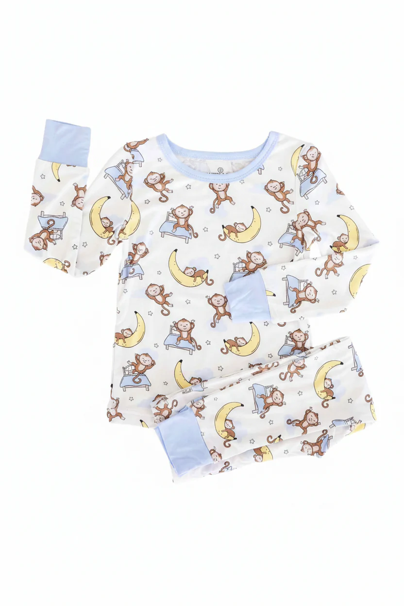 Monkey See, Monkey Snooze Two Piece Pajama Set - Image 2