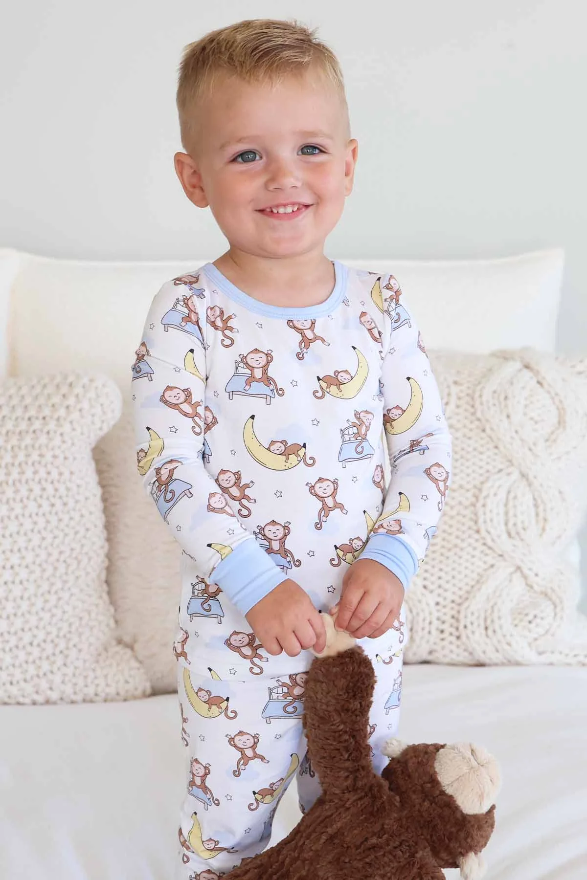 Monkey See, Monkey Snooze Two Piece Pajama Set - Image 7
