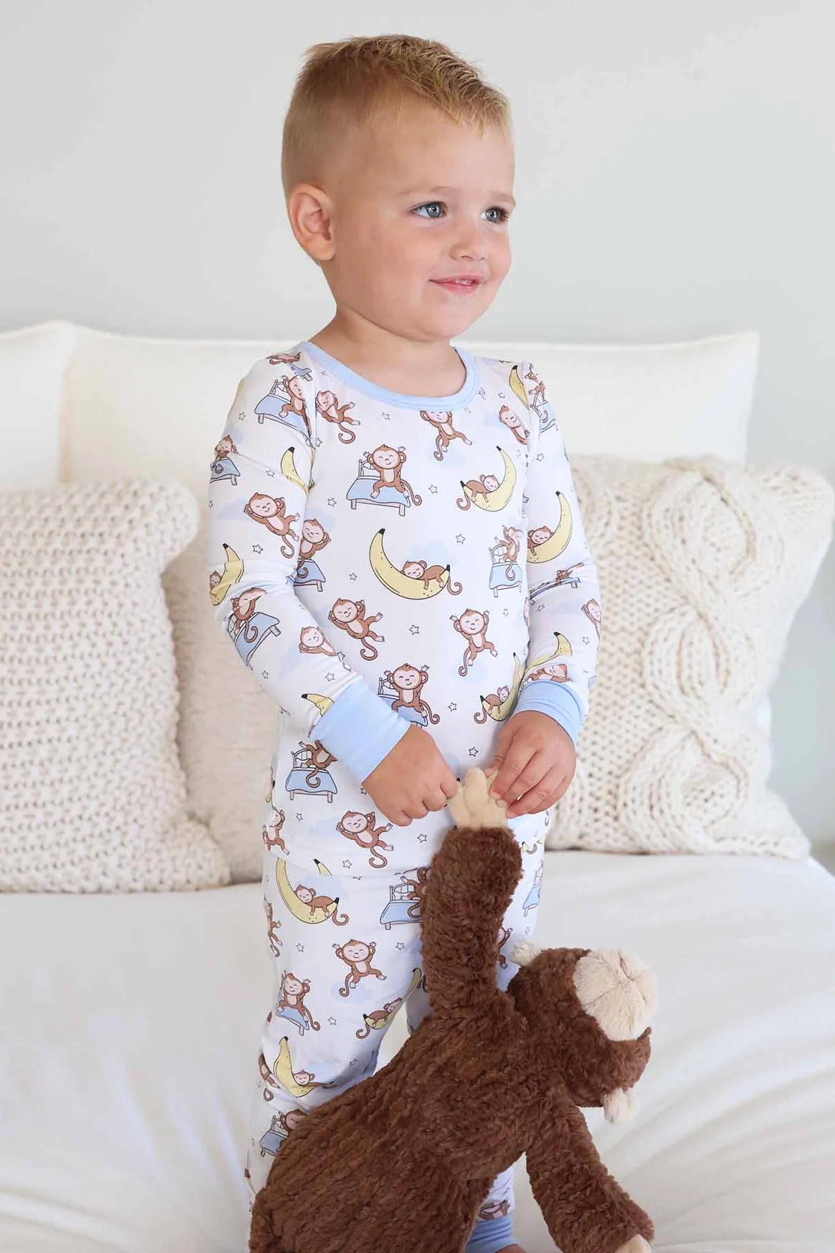 Monkey See, Monkey Snooze Two Piece Pajama Set - Image 8