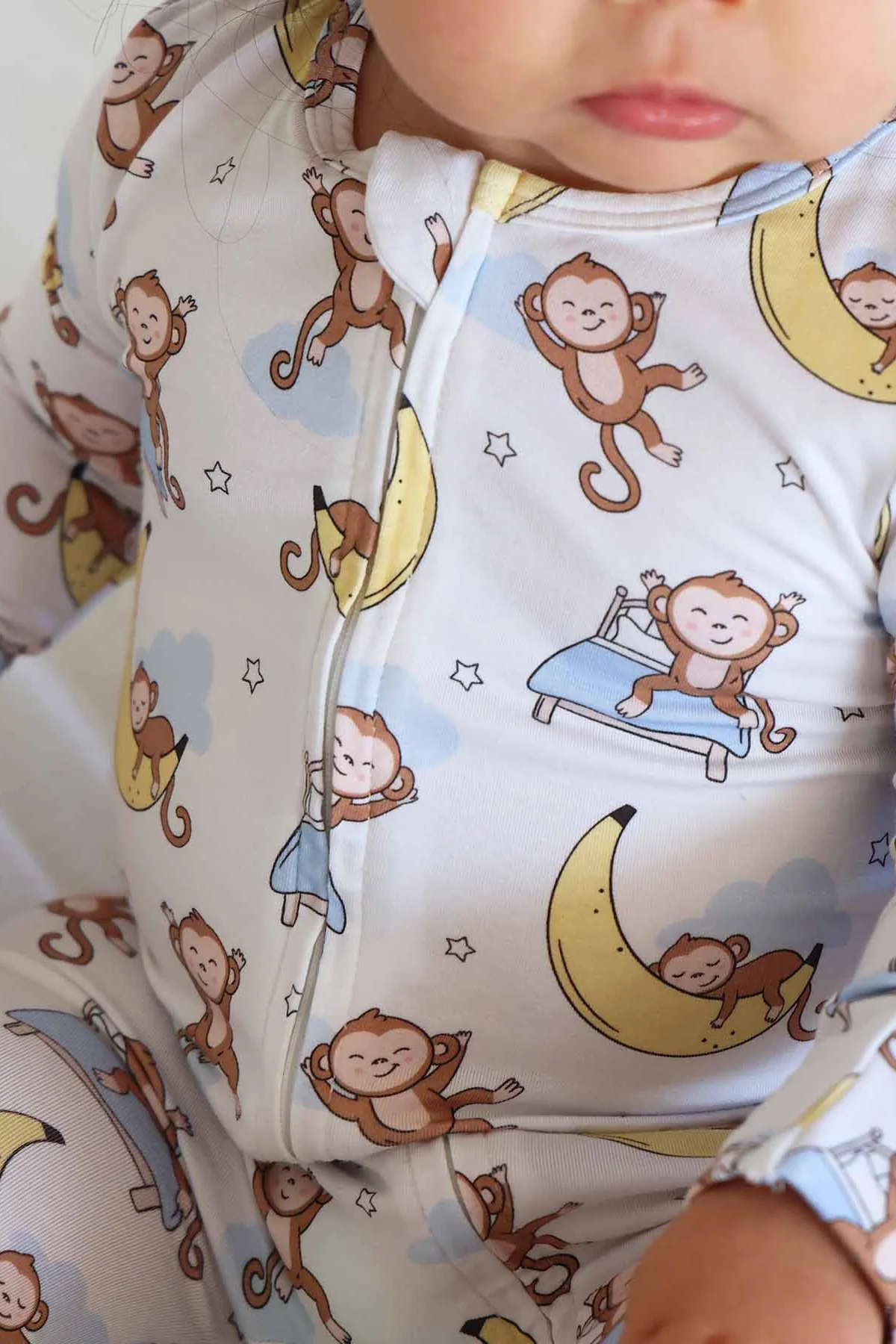 Monkey See, Monkey Snooze Zipper Footie - Image 6