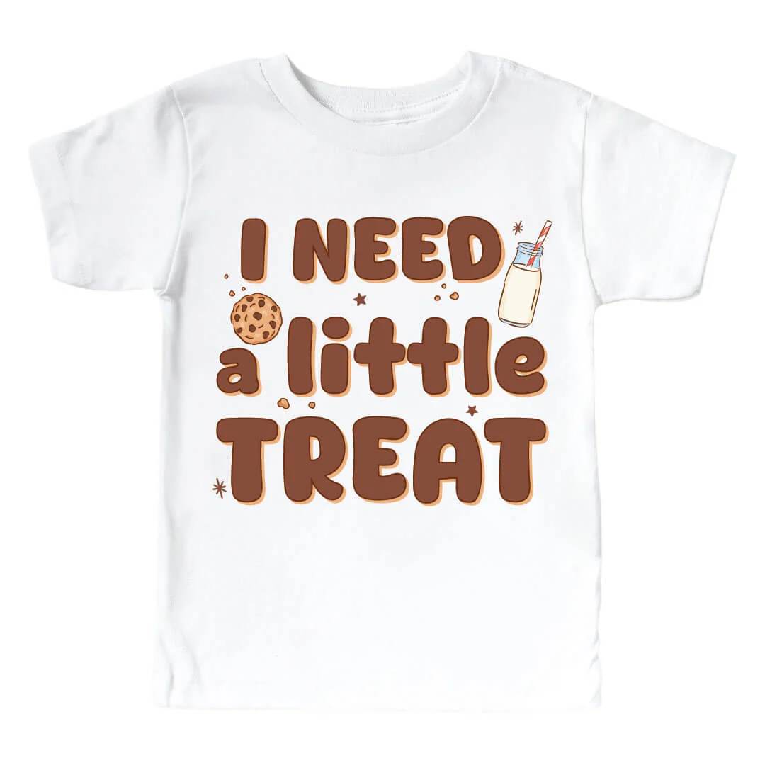 Need A Little Treat Graphic Bodysuit & Kids Tee | White - Image 3