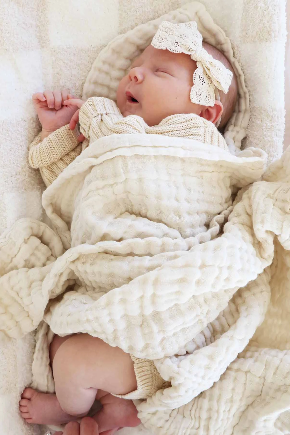 Organic Cotton Gauze Swaddle Blankets - Image 5