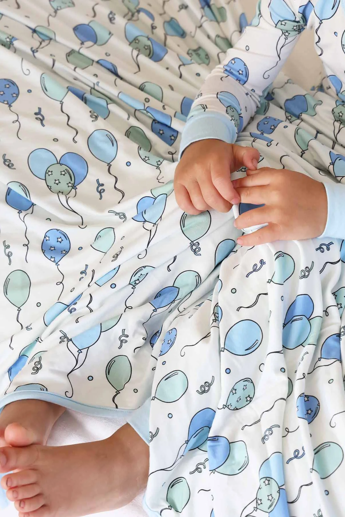 Party Time Double Sided Bamboo Blanket | Blue - Image 5