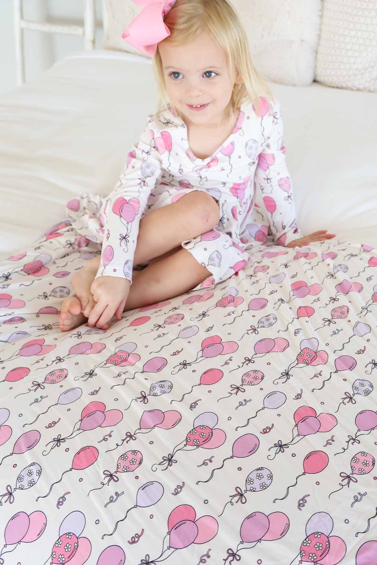 Party Time Double Sided Bamboo Blanket | Pink - Image 4
