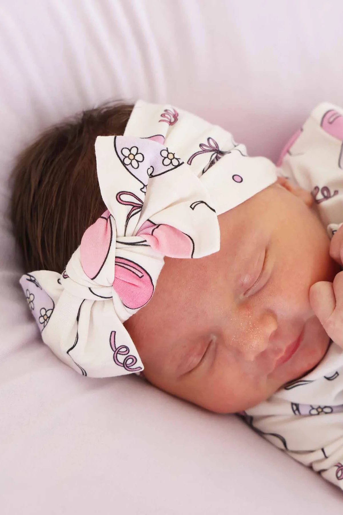 Party Time Knit Large Bow Headwrap | Pink - Image 2