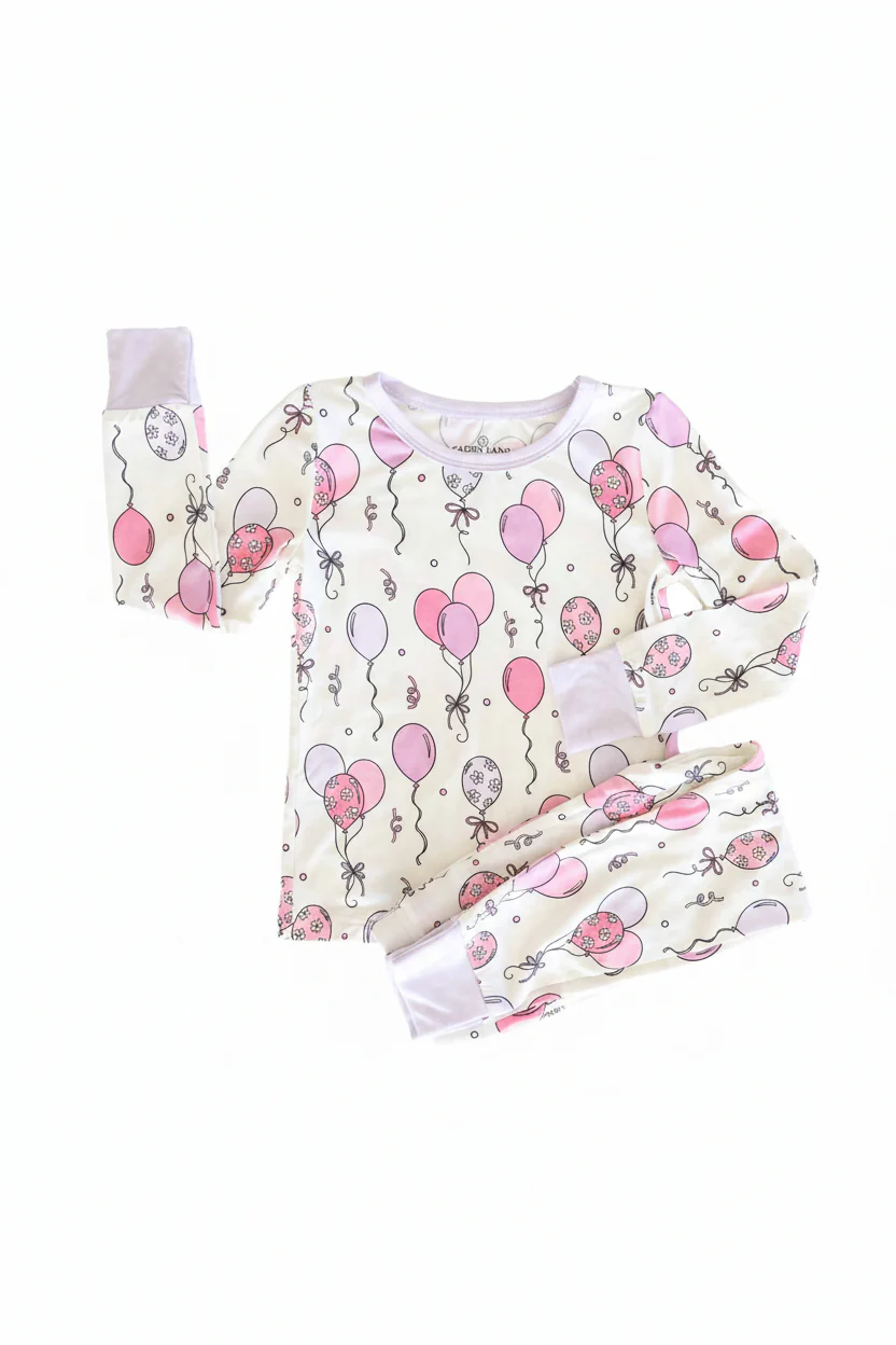 Party Time Two Piece Pajama Set | Pink - Image 2
