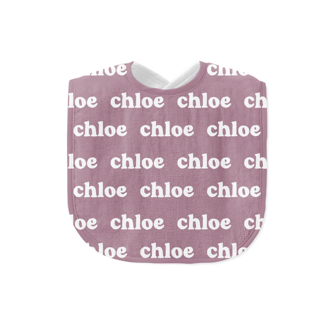 Personalized Baby Name Bib | Raisin - Image 2