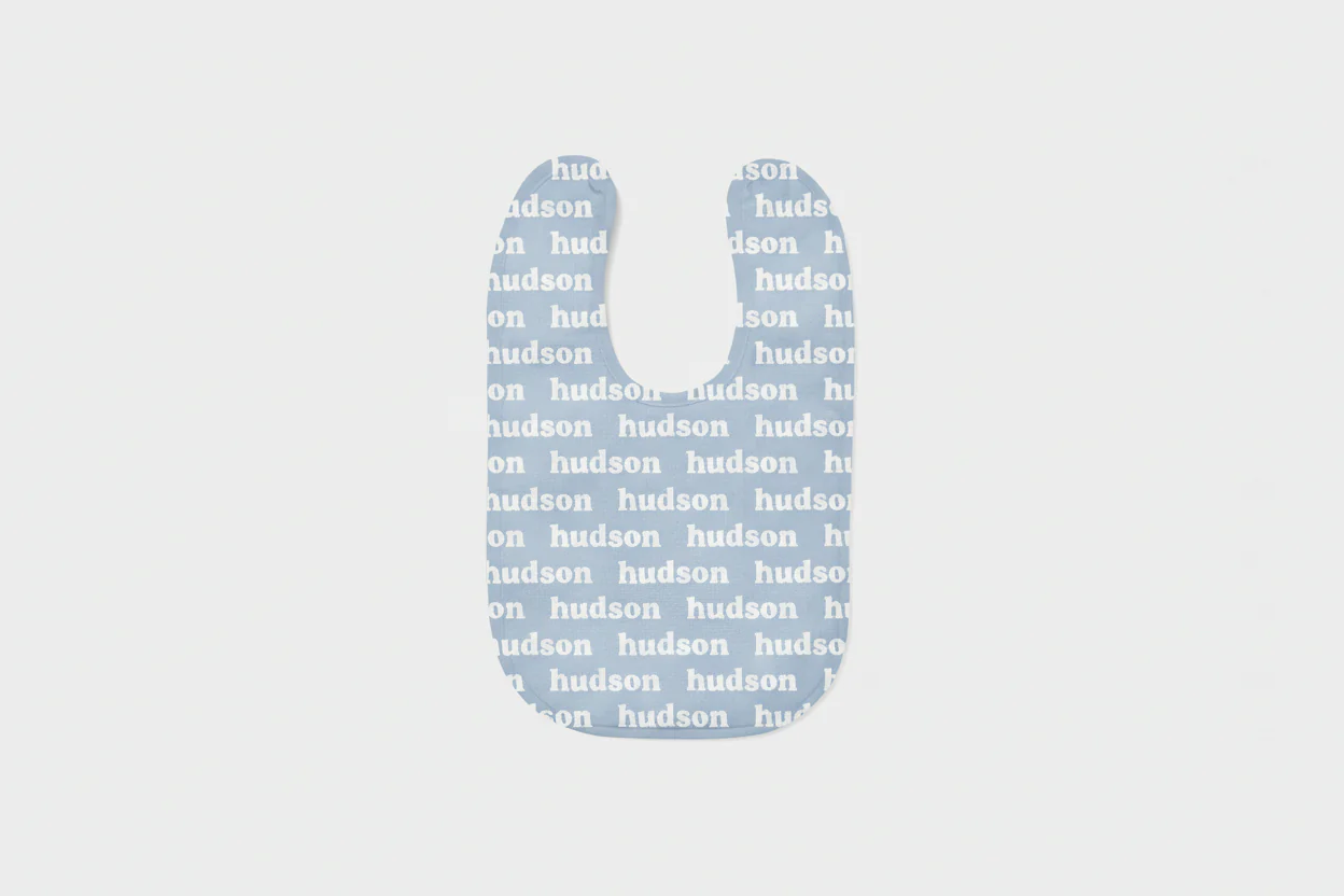 Personalized Baby Name Bib | Sky