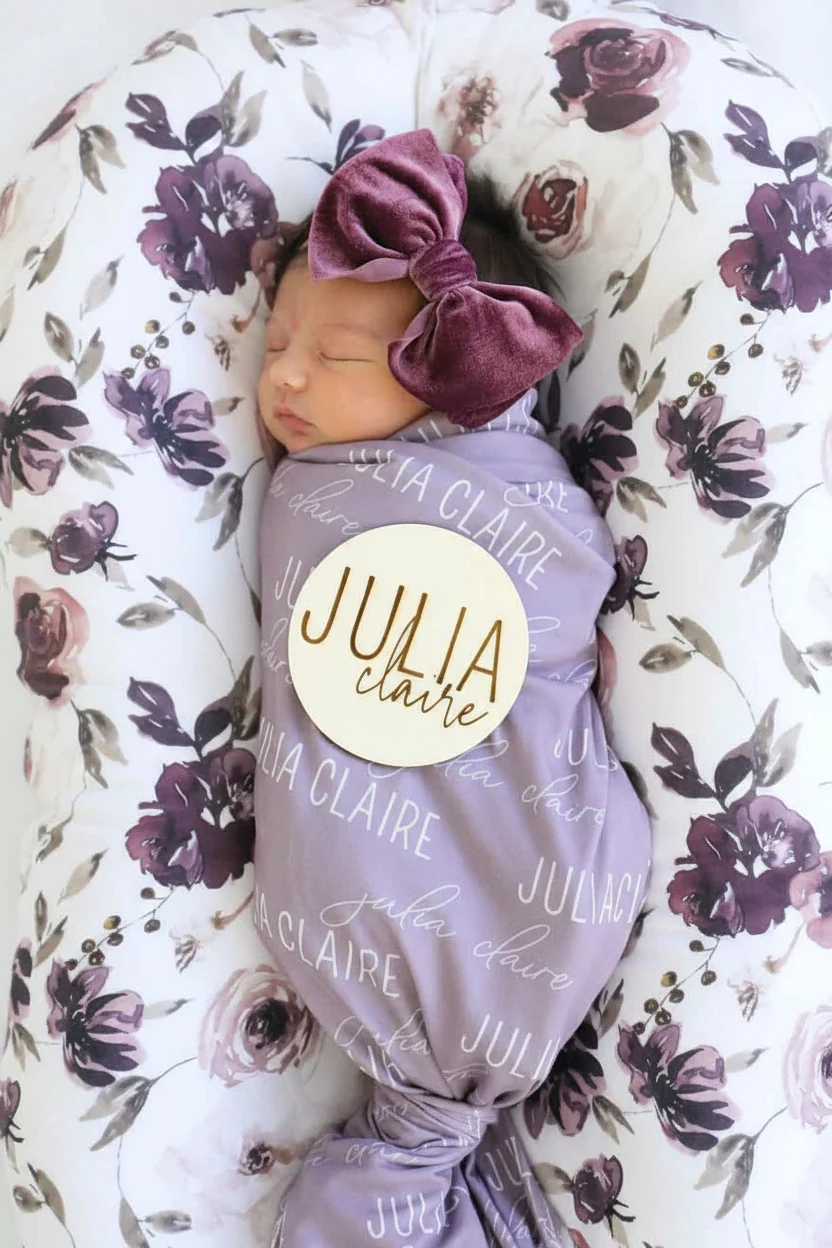 Personalized Baby Name Swaddle Blanket - Image 21