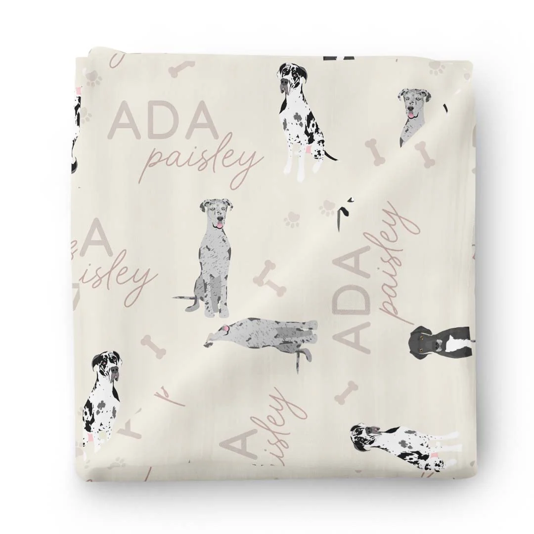 Personalized Baby Name Swaddle Blanket | Dog Breeds - Image 74