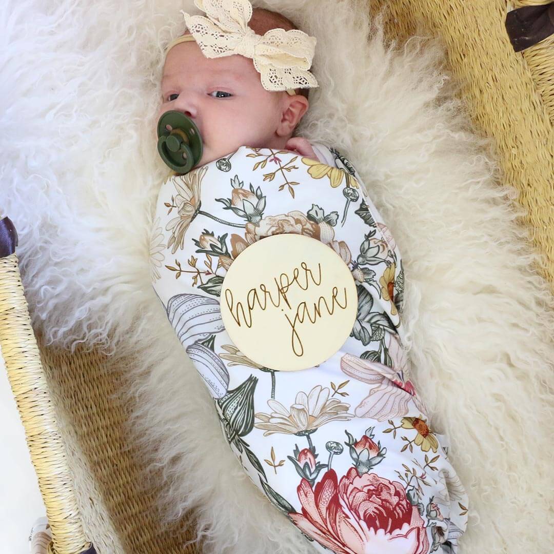 Personalized Baby Name Wood Announcement | ALL SCRIPT - Image 2