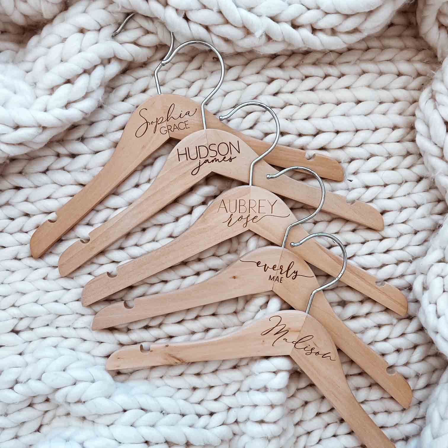 Personalized Baby Name Wood Hanger | Simple - Image 2