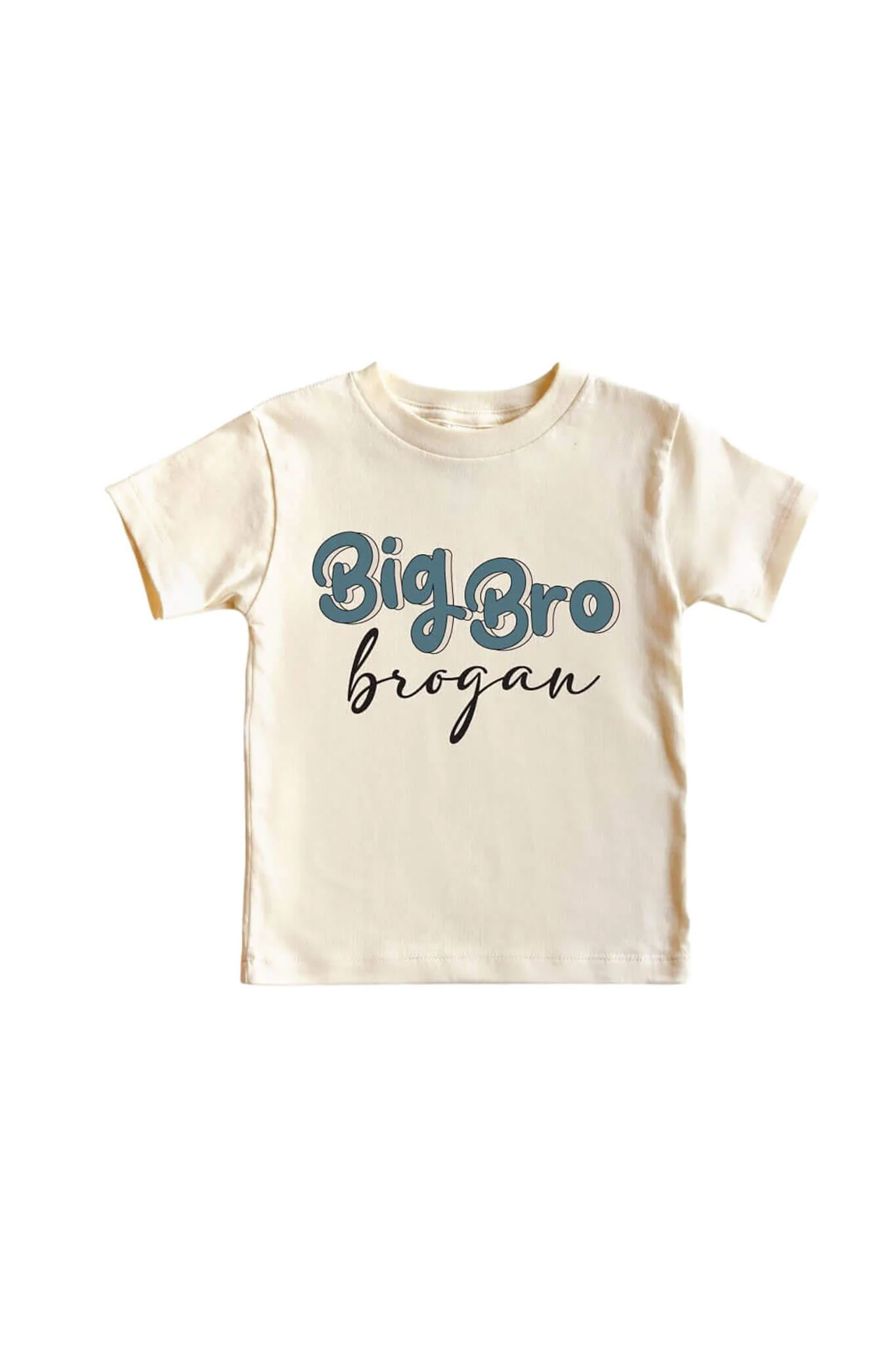 Personalized Big Bro Name Script Tee | Natural