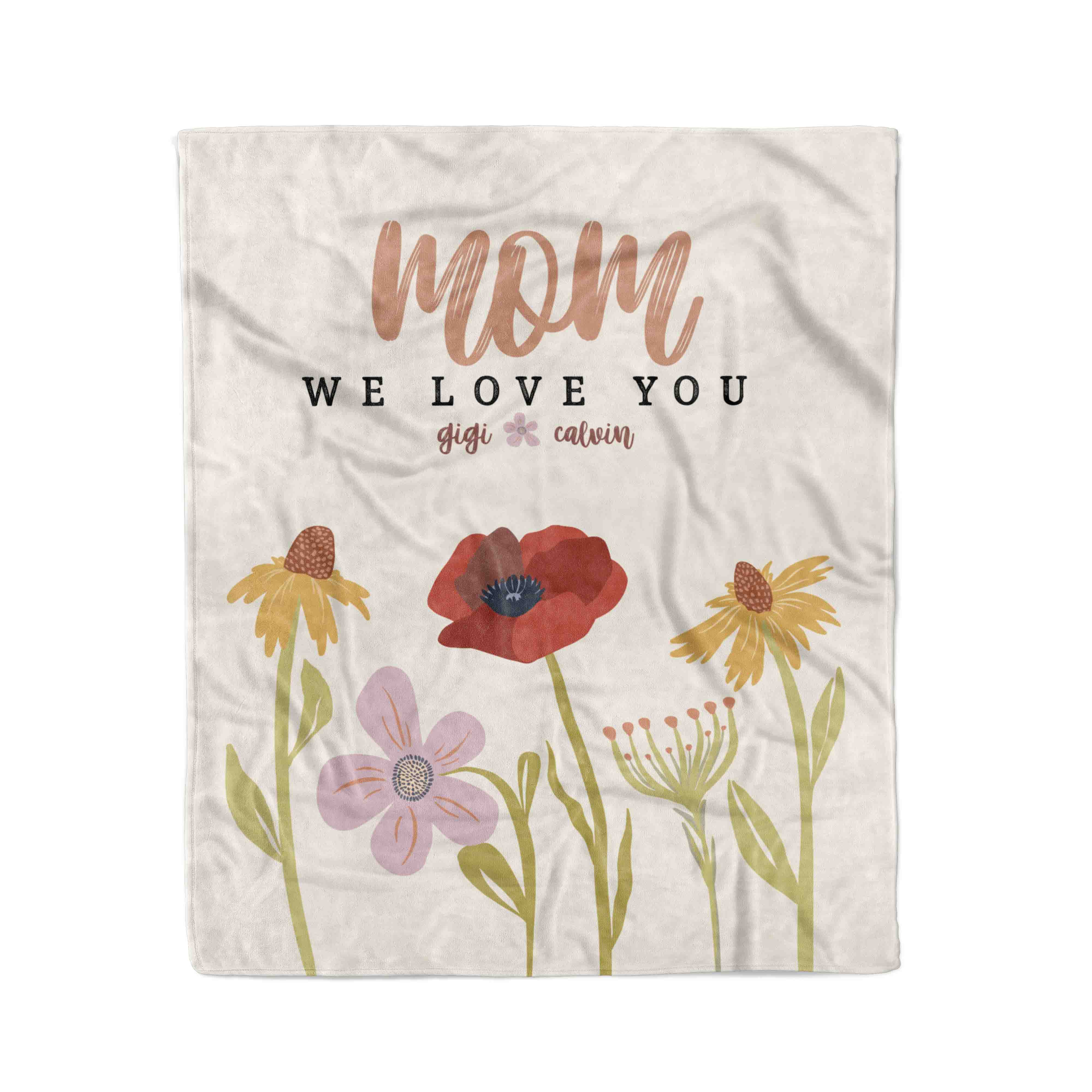 Personalized Blanket | Flowers Picked For Mom - Image 2