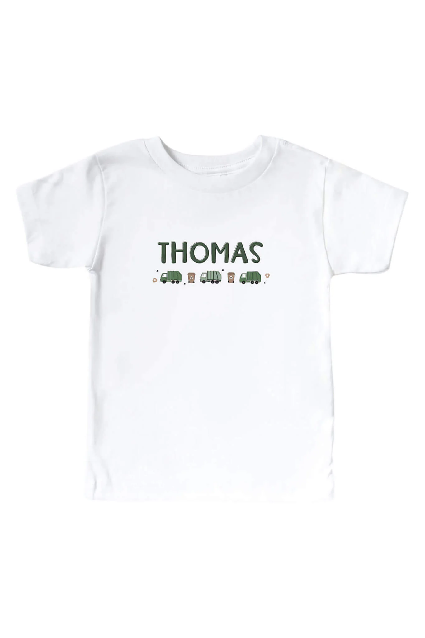 Personalized Clean Up Crew Kids Graphic Tee | White