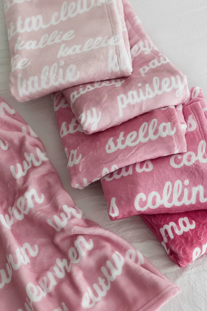 Personalized Color Blanket | Ballet Pink - Image 2