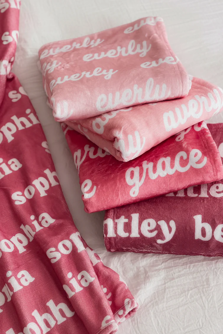 Personalized Color Blanket | Salmon - Image 2