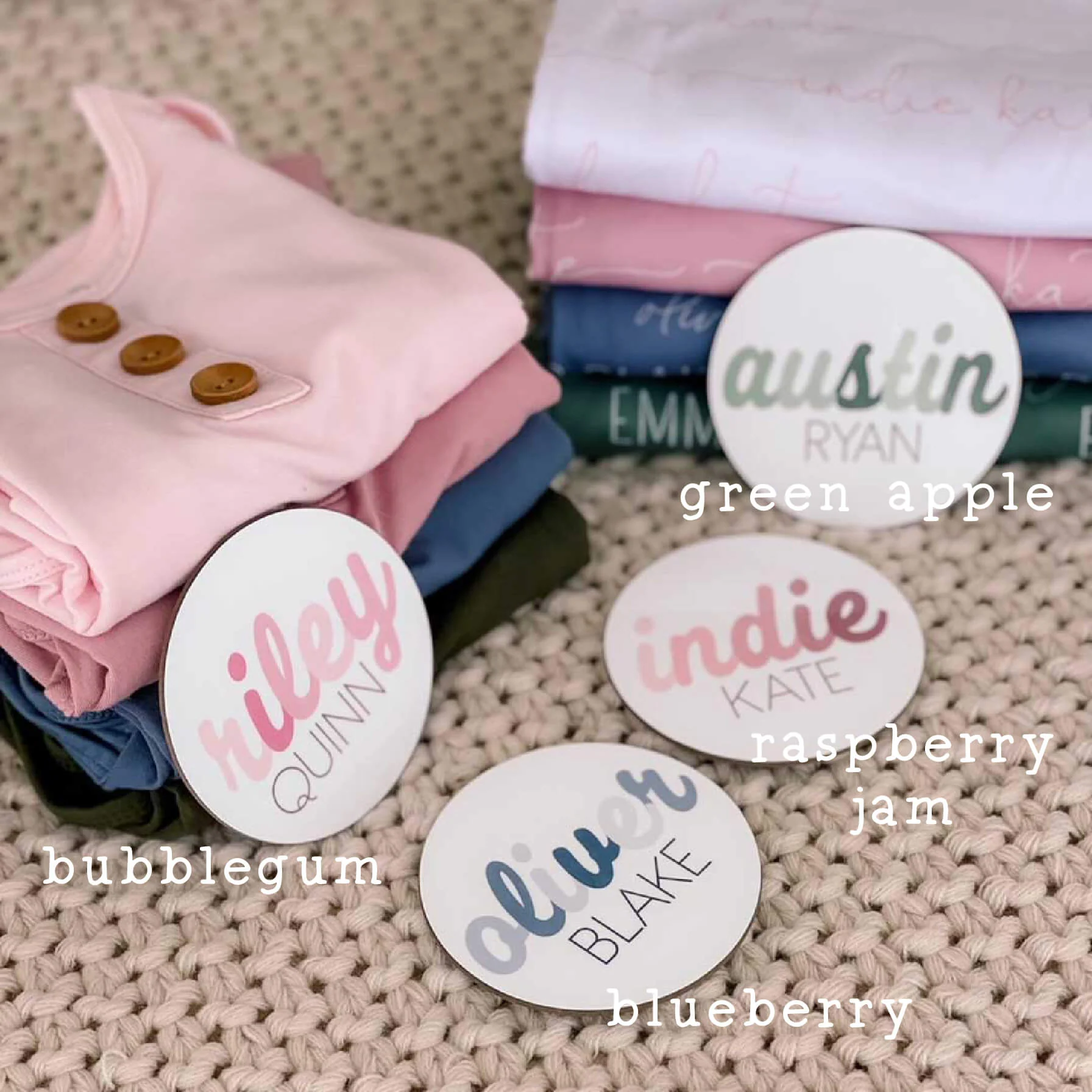 Personalized Colorful Script Baby Name Announcement - Image 5