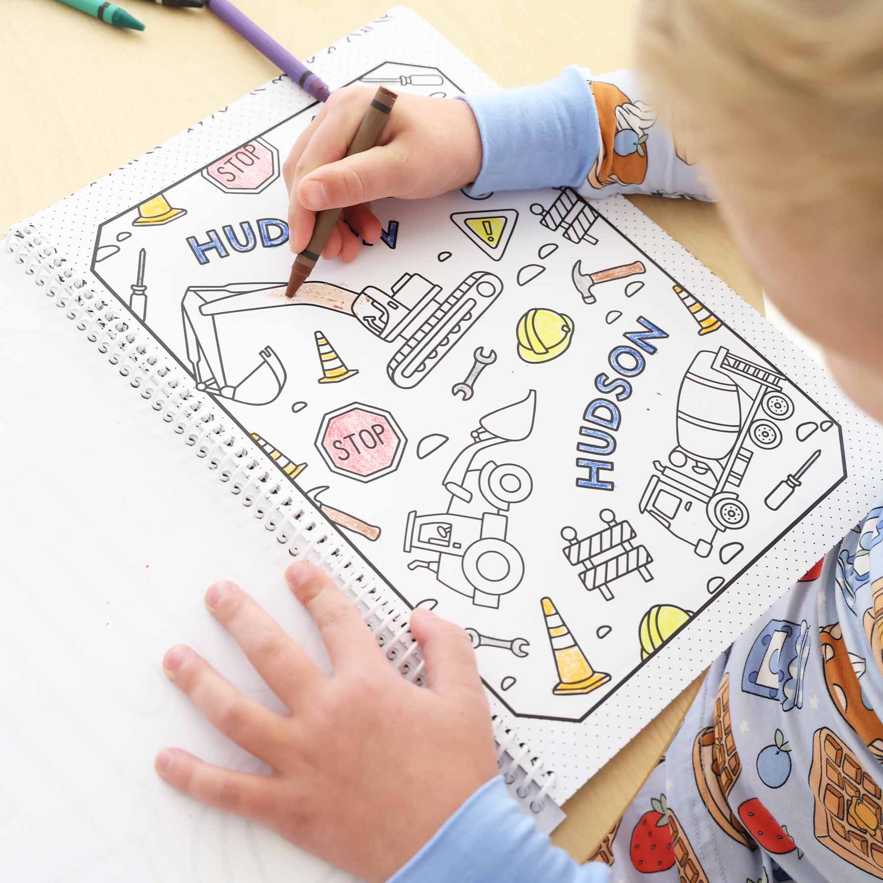 Personalized Coloring Book | Construction Zone - Image 14