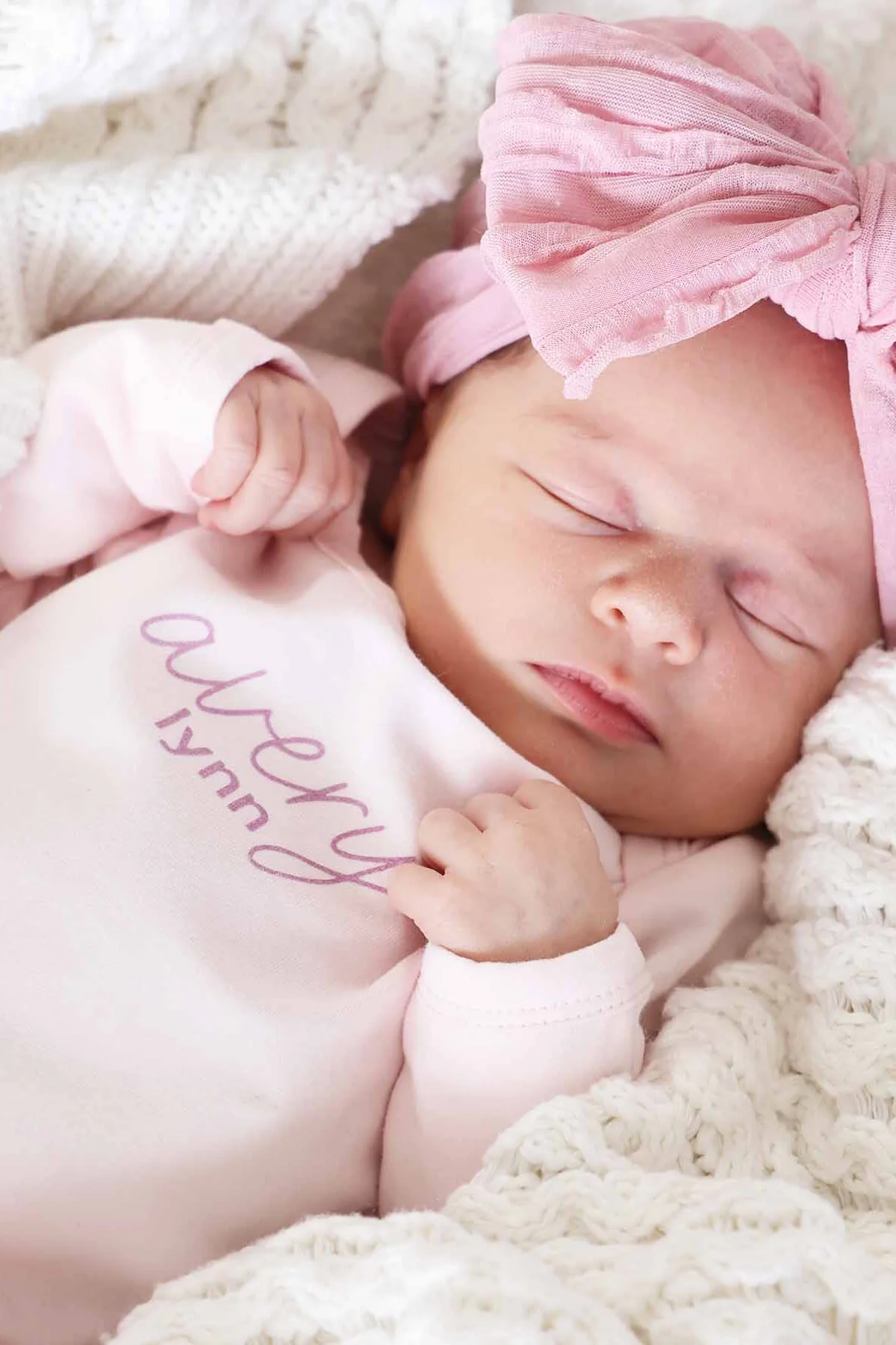 Personalized Full Length Snap Romper | Blush - Image 3