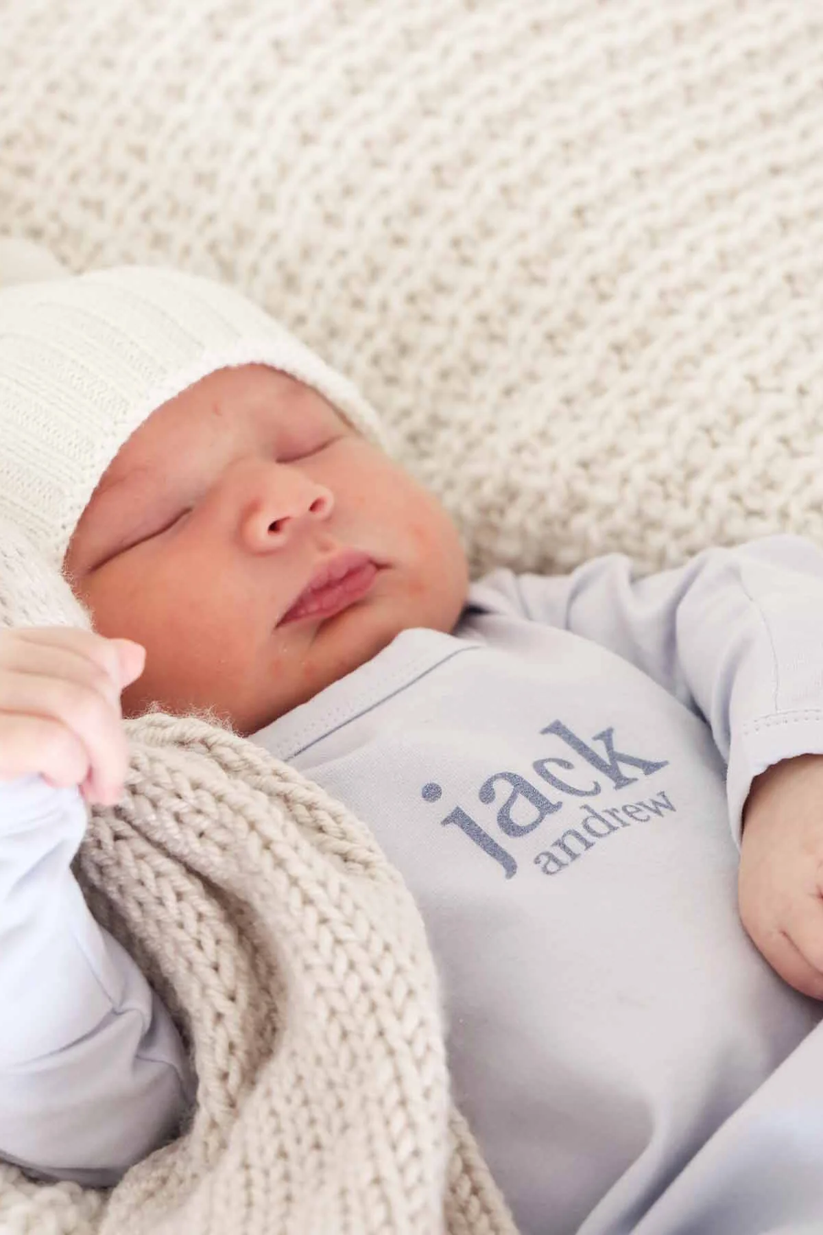 Personalized Full Length Snap Romper | Light Blue - Image 4
