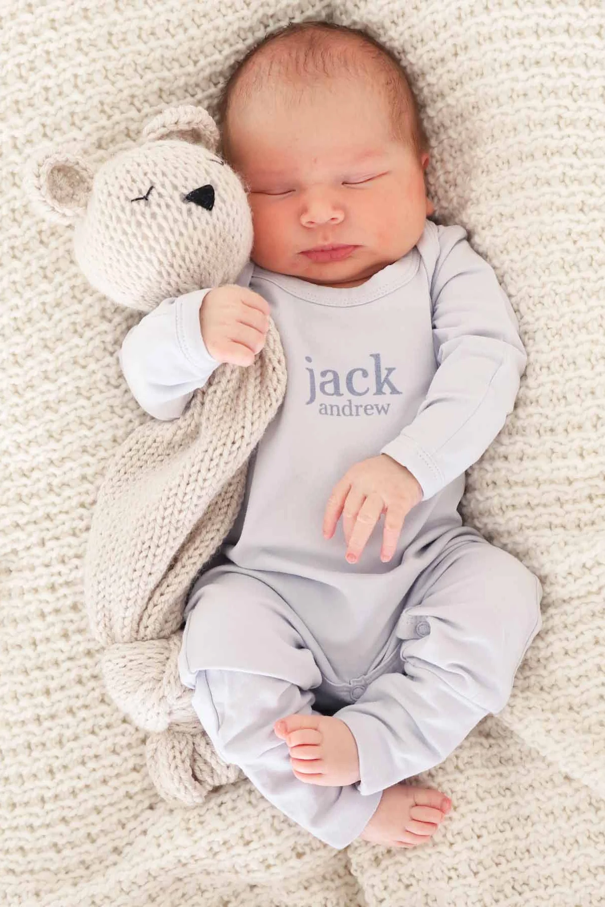 Personalized Full Length Snap Romper | Light Blue - Image 7