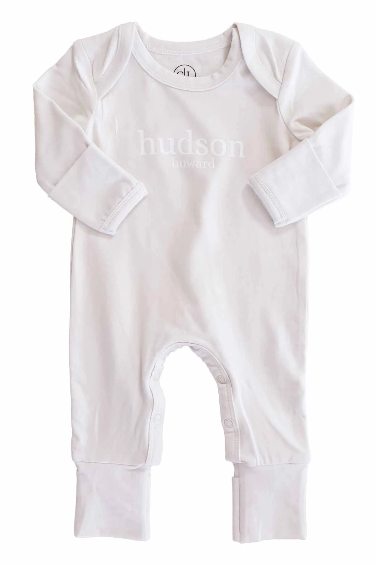 Personalized Full Length Snap Romper | Light Sand - Image 2