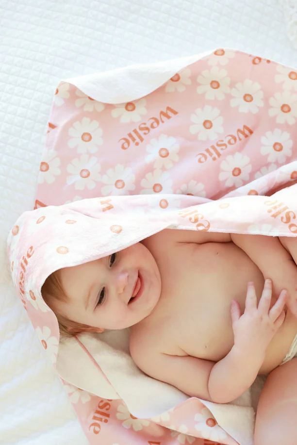 Personalized Hooded Towel | Peach Dream - Image 4