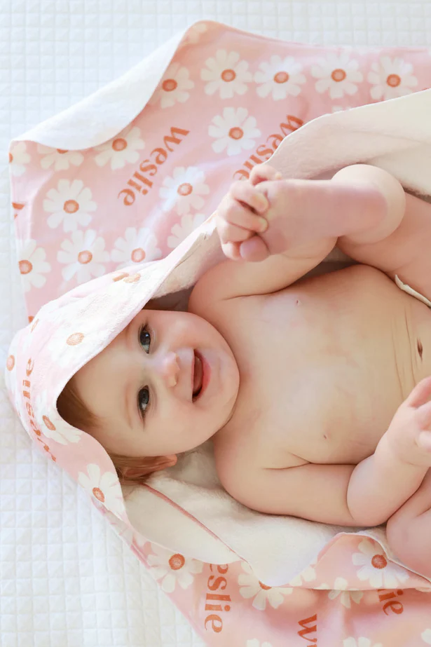 Personalized Hooded Towel | Peach Dream - Image 9
