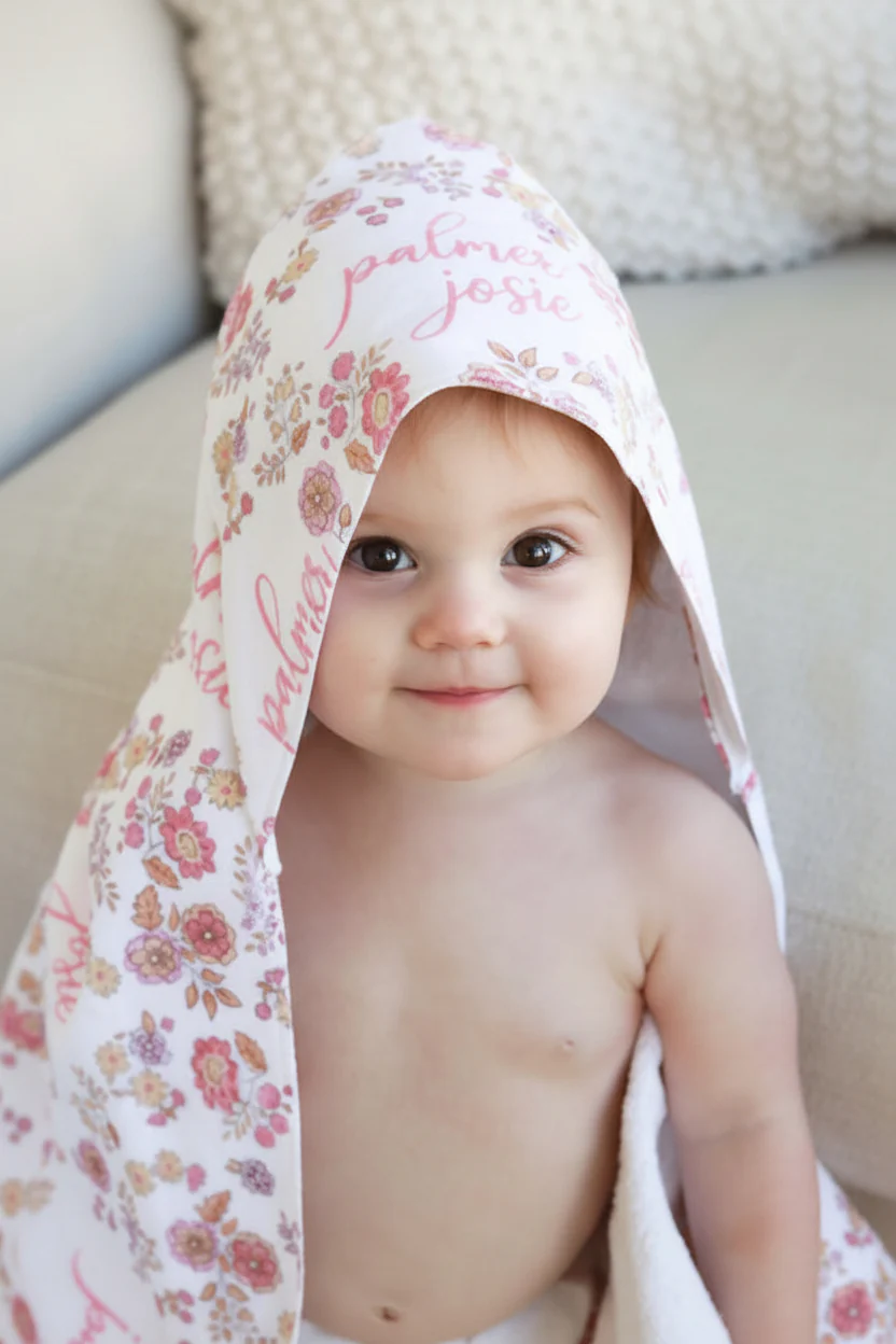 Personalized Hooded Towel | Secret Garden - Image 6